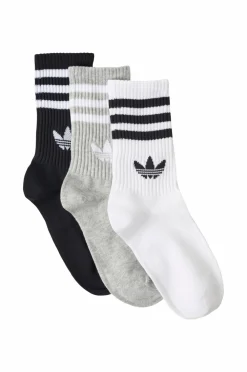adidas Originals Strømper 3S Crew S 3-pak White/mgreyh/black New