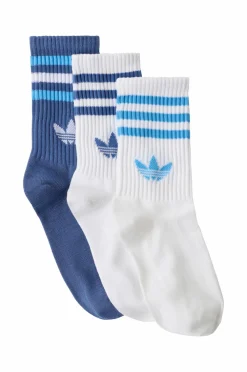 adidas Originals Strømper 3S Crew S 3-pak Creblu/white/white Best