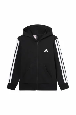 adidas Sport Performance Hættetrøje J 3S FL FZ HD Black/white Discount