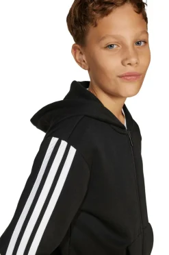 adidas Sport Performance Hættetrøje J 3S FL FZ HD Black/white Discount