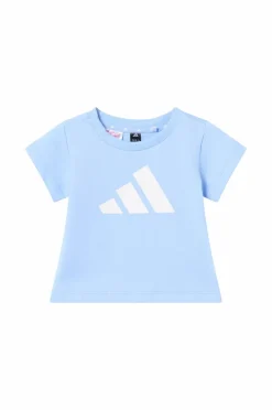 adidas Sport Performance T-shirt + shorts I BL T-set 160 Globlu/white Clearance