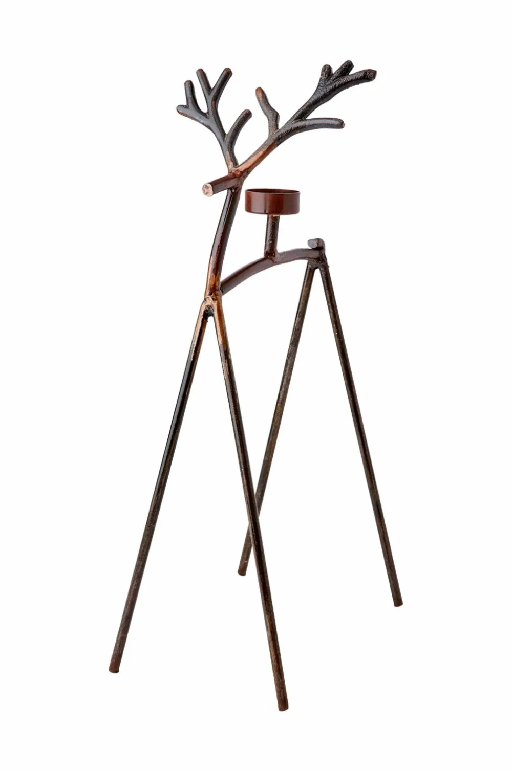 Affari of Sweden Fyrfadsstage S Oh Deer Rust/messing-farve New