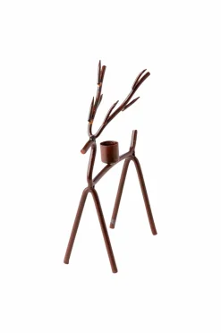 Affari of Sweden Julepynt>Lysestage Oh Deer Rust/messing-farve