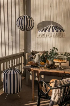 Alde & Lind Gulvlampe Capri H70 Blå/hvid Outlet