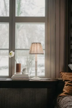 Alde & Lind Lampeskærm Karin D23,5 linne veckad Naturlig