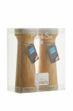 Amefa Husholdningsartikler>Salt- og peberkværn Modern Wood, sæt med 2 Nature