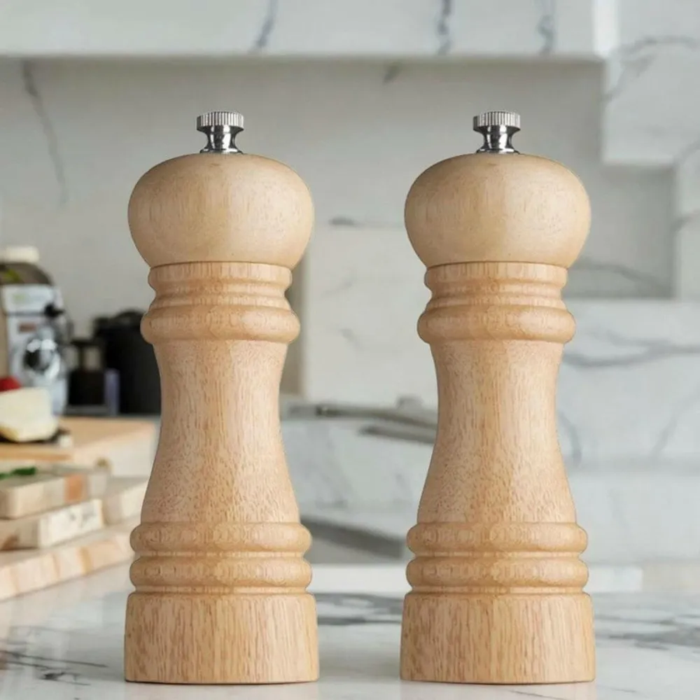 Amefa Husholdningsartikler>Salt- og peberkværn Wood, sæt med 2 Oak