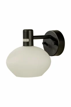 Aneta Lighting Badeværelseslampe Elba Sort/opal hvid Discount