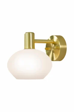 Aneta Lighting Badeværelseslampe Elba Mat messing/opal hvid Hot