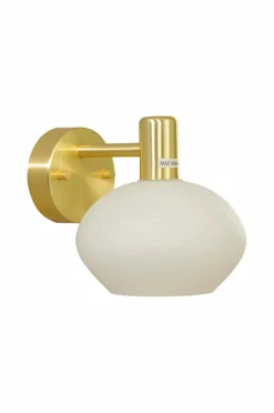 Aneta Lighting Badeværelseslampe Elba Mat messing/opal hvid Hot