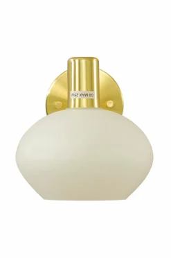 Aneta Lighting Badeværelseslampe Elba Mat messing/opal hvid Hot