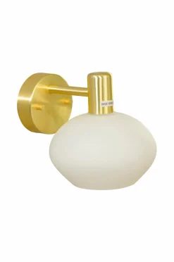 Aneta Lighting Badeværelseslampe Elba Mat messing/opal hvid Hot