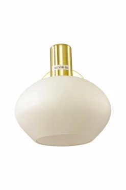 Aneta Lighting Badeværelseslampe Elba Mat messing/opal hvid Hot