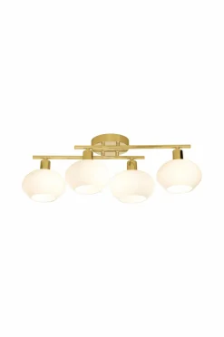 Aneta Lighting Badeværelseslampe Elba Mat messing/opal hvid Discount