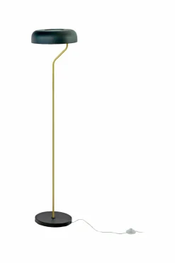 Aneta Lighting Gulvlamper>Gulvlampe Bremen Sort/mat messing