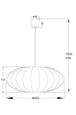 Aneta Lighting Loftlampe MAMSELL diameter 45 Hvid New