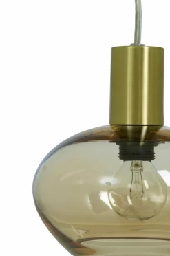 Aneta Lighting Pendel BELL Mat messing/amber Sale