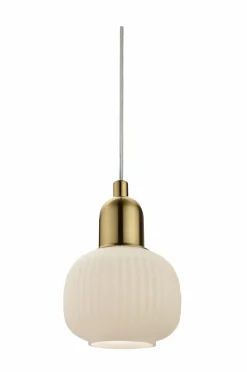 Aneta Lighting Pendel ELIN Mat messing/hvid Sale