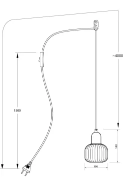 Aneta Lighting Pendel ELIN Mat messing/hvid Sale