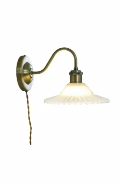 Aneta Lighting Væglamper>Væglampe Silvia Antik messing