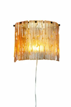 Aneta Lighting Væglampe Abelone sort/rav Discount