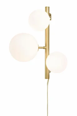 Aneta Lighting Væglamper>Væglampe Molekyl Mat messing/hvid