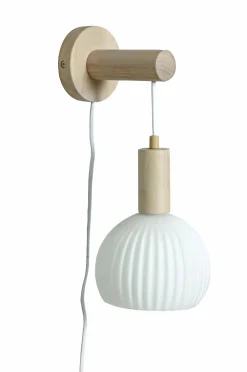 Aneta Lighting Væglampe Lapponia træ/hvid Best