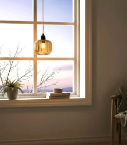 Aneta Lighting Vinduespendel Elin brun/svart