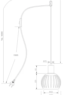 Aneta Lighting Vinduespendel Grafika sort Sale