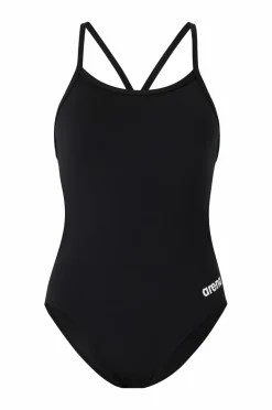 Arena Badetøj|Badetøj>Badedragt Women's Team Swimsuit Challenge Solid Black-white