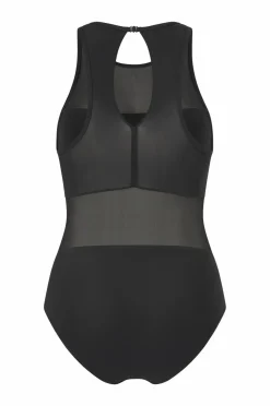Arena Badedragt Women's Mesh Panels Swimsuit Vent Back Black Online