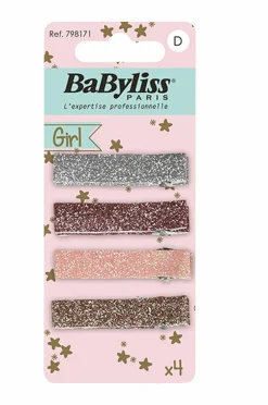 BaByliss Hårklips Glitter Kids 4 stk Sale