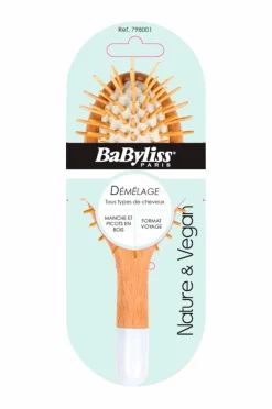 BaByliss Hårbørster>Padelbørste træ/hvid medium