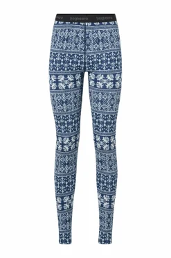 Bagheera Lange underbukser Merino Dalecarlian Pants W Navy/Turquoise Best