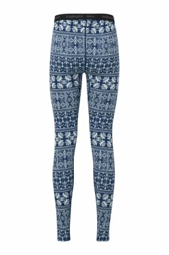Bagheera Lange underbukser Merino Dalecarlian Pants W Navy/Turquoise Best