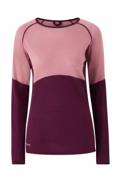 Bagheera Skiundertøj|Skiundertøj>Langærmet undertrøje Merino Brisk Top Women Dark plum/rose