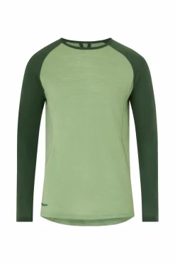 Bagheera Skiundertøj|Skiundertøj>Langærmet undertrøje Merino Brisk Top Men Olive/Forrest Green
