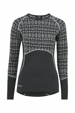 Bagheera Langærmet undertrøje Merino Dalecarlian Top Women Dark grey/grey Online
