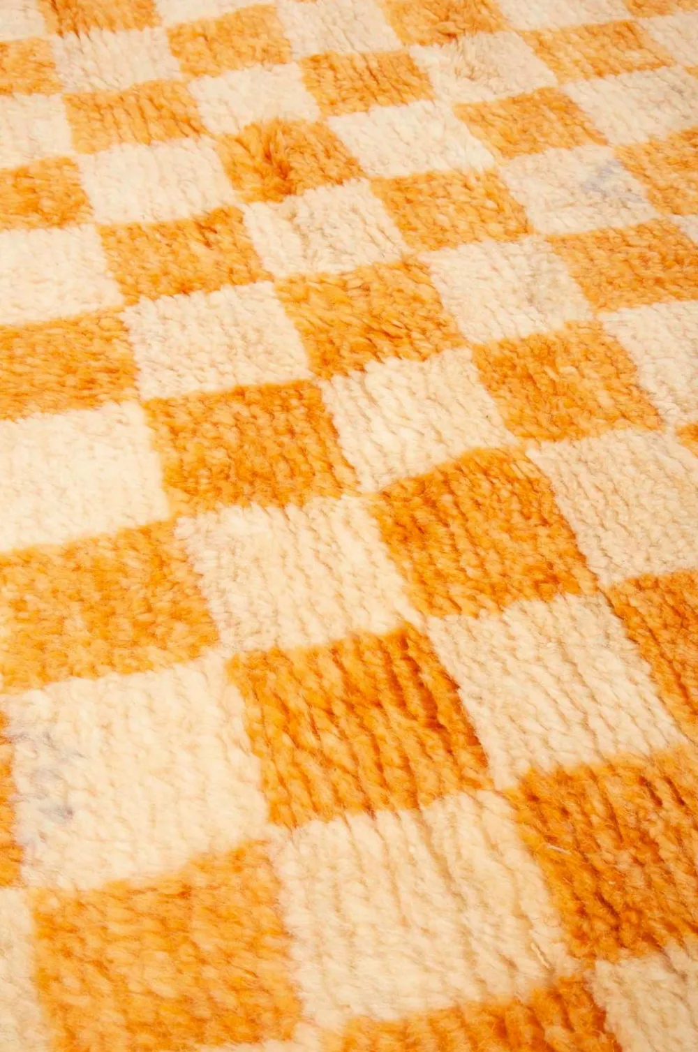 Bargi Uldtæpper>Uldtæppe Berber Chess 178x238 cm Orange