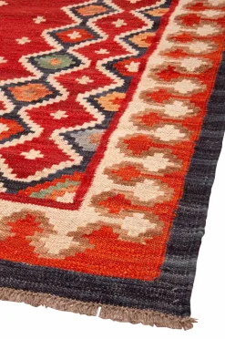 Bargi Uldtæppe Kelim Multi 205x303 cm Rød New