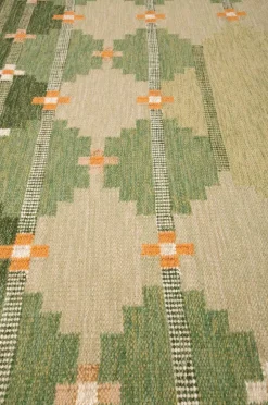 Bargi Uldtæpper>Uldtæppe Röllakan 250 x 350 cm Grøn