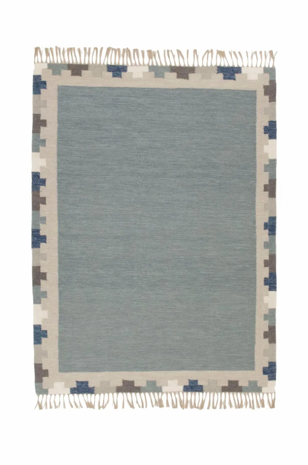 Bargi Uldtæpper>Uldtæppe Röllakan e 170x230 cm Blå