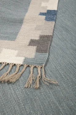 Bargi Uldtæpper>Uldtæppe Röllakan e 170x230 cm Blå