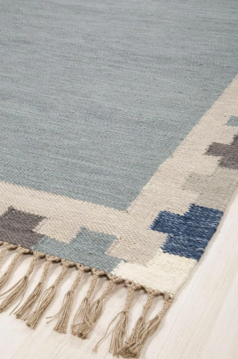 Bargi Uldtæpper>Uldtæppe Röllakan e 170x230 cm Blå