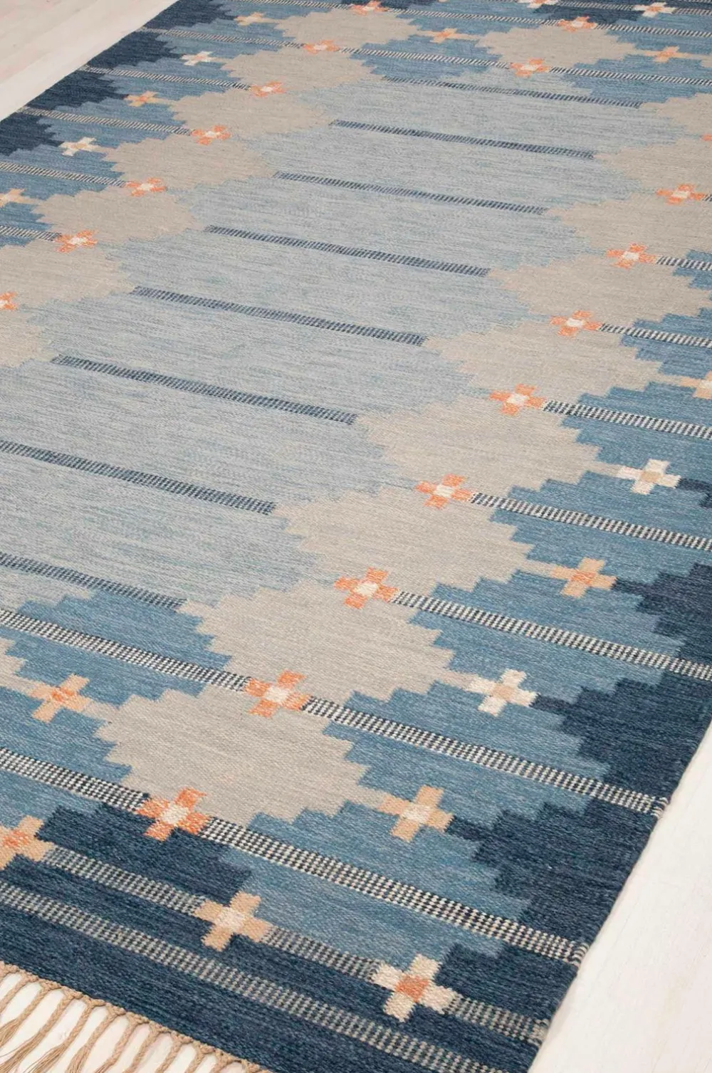 Bargi Uldtæpper>Uldtæppe Röllakan 250 x 350 cm Blå