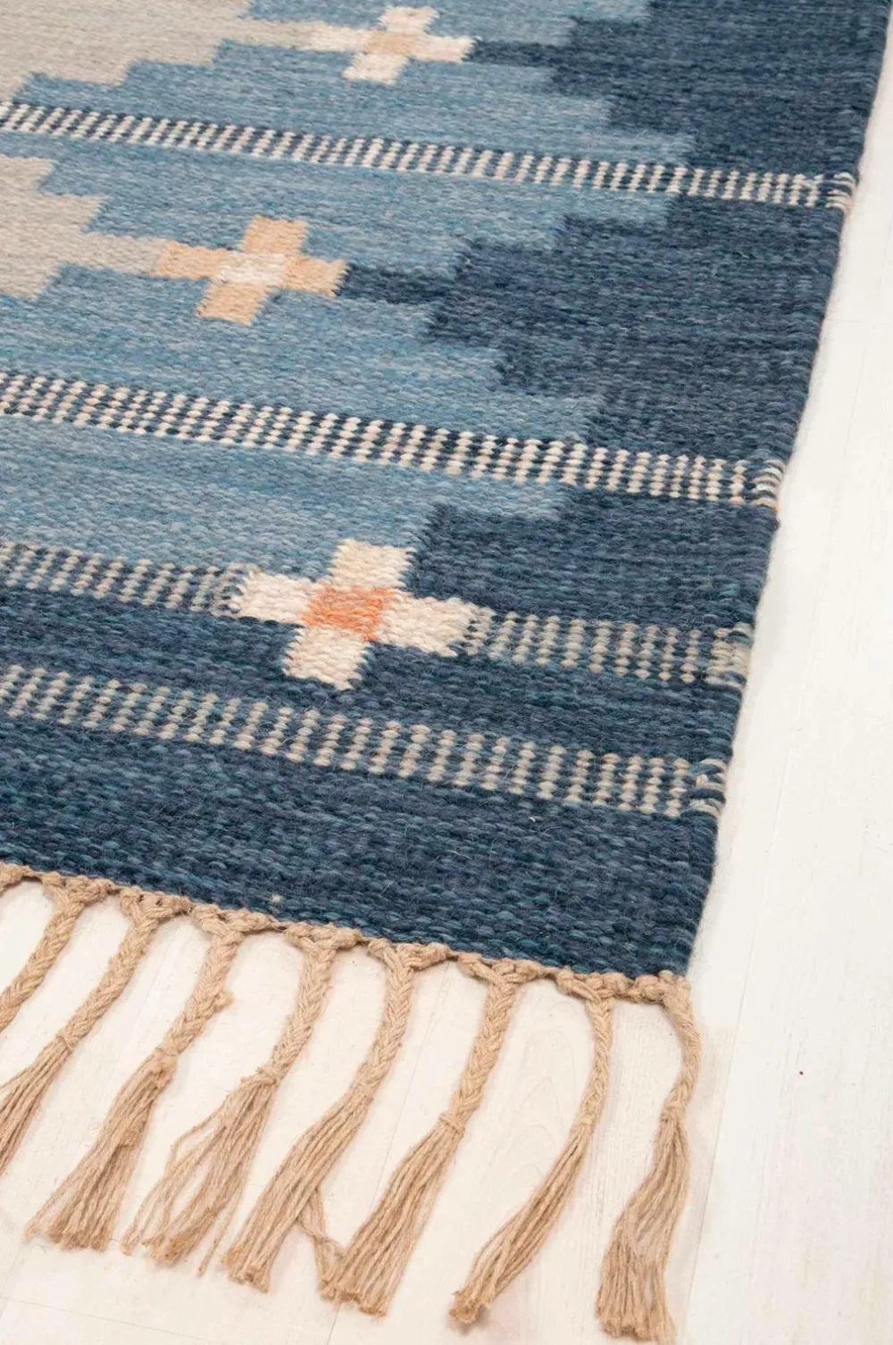 Bargi Uldtæpper>Uldtæppe Röllakan 250 x 350 cm Blå