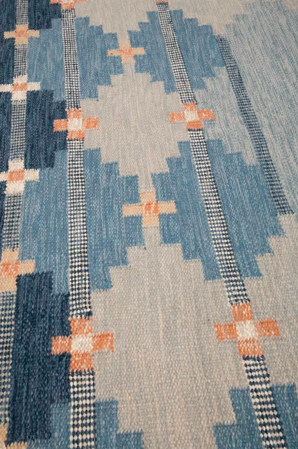 Bargi Uldtæpper>Uldtæppe Röllakan 250 x 350 cm Blå