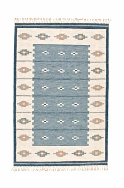 Bargi Uldtæpper>Uldtæppe Röllakan 250 x 350 cm Blå