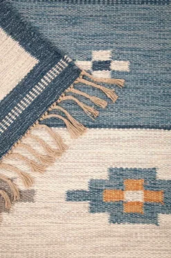 Bargi Uldtæpper>Uldtæppe Röllakan 250 x 350 cm Blå