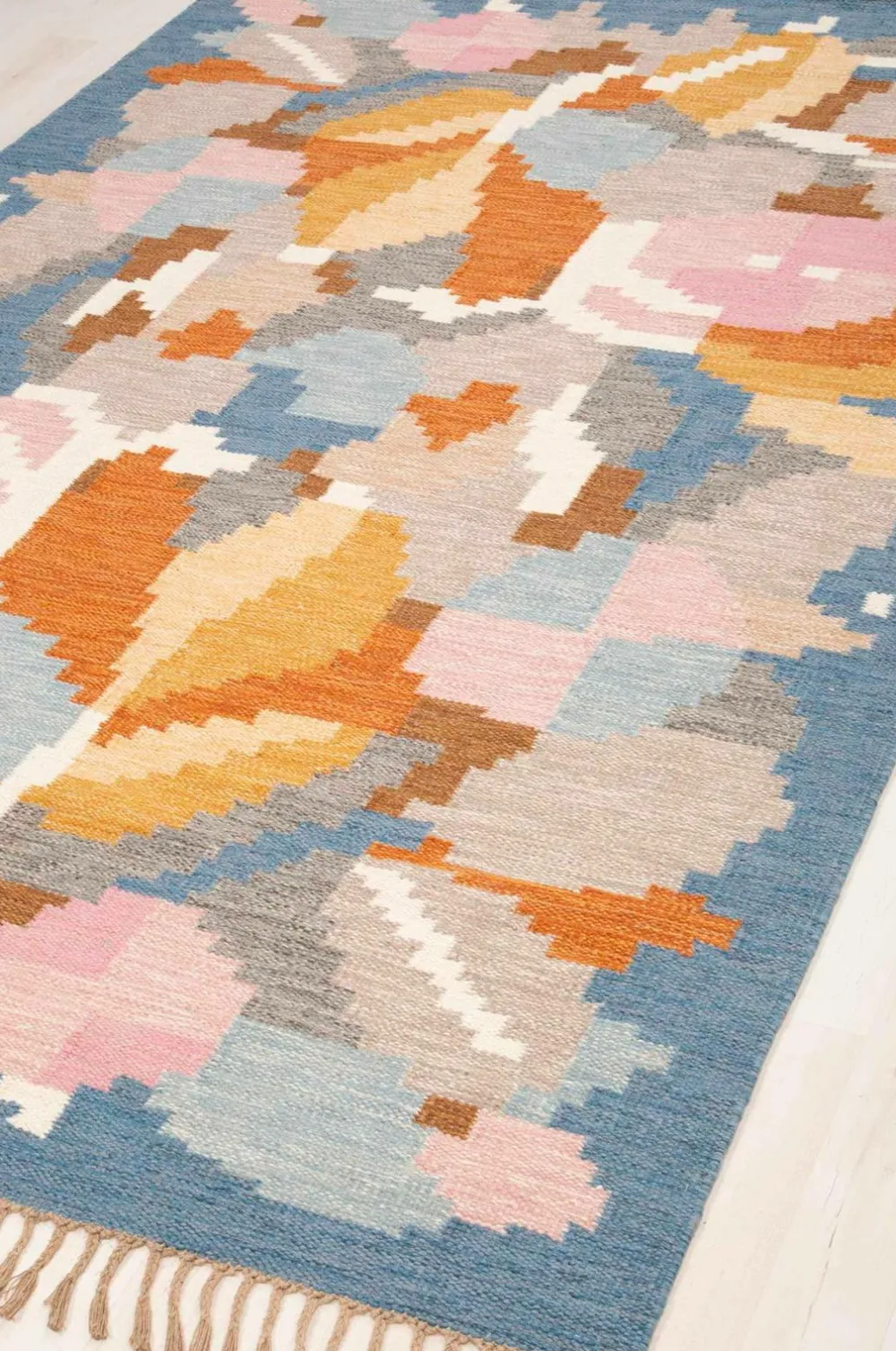 Bargi Uldtæpper>Uldtæppe Röllakan 250 x 350 cm Blå